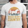 Raised On 90’s Country Horse Retro Nostalgia Western Music Unisex Jersey T-Shirt