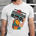 Retro 90s Boombox Nostalgia Party For Music Lovers Men Women Unisex Jersey T-Shirt