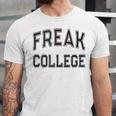 Retro Anti Social FREAK COLLEGE Introvert Stay Away From Me Unisex Jersey T-Shirt