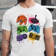 Retro Gamer Controller 80s 90s Video Game Arcade Nostalgia Unisex Jersey T-Shirt