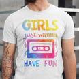 Retro Girls Just Wanna Have Fun Nostalgia 1980s 80's Premium Tri-Blend Unisex Jersey T-Shirt