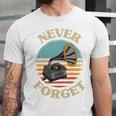 Retro Grammophone Never Forget Nostalgia Vintage Unisex Jersey T-Shirt