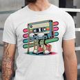 Retro Old Cassette Tape Cartoon With Walker Nostalgia Premium Tri-Blend Unisex Jersey T-Shirt Retro Old Cassette Tape Cartoon With Walker Nostalgia Premium Tri-Blend Unisex Jersey T-Shirt