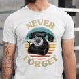 Retro Phone Never Forget Nostalgia Vintage Raglan Baseball Tee Unisex Jersey T-Shirt