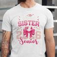 Senior 2026 Class Of 26 Coquette Pink Bow Graduation Sister Unisex Jersey T-Shirt