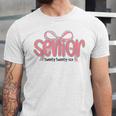 Senior 2026 Coquette Pink Bow Graduation 2026 Class Of 2026 Unisex Jersey T-Shirt