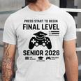 Senior 2026 Final Level Gamer Graduation 2026 Unisex Jersey T-Shirt
