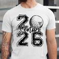 Senior 2026 Golf Player Heart Graduation Girls Teens Unisex Jersey T-Shirt