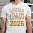 Senior Dad Class Of 2026 Purple Yellow Vintage Graduation Unisex Jersey T-Shirt