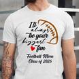 Senior Football Mom Class Of 2026 Graduation Graduate Unisex Jersey T-Shirt