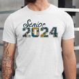 Senior Graduation Class Of 2024 Cute Senior 2024 Flowers Unisex Jersey T-Shirt