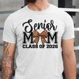 Senior Mom Class Of 2026 Graduation Leopard Coquette Bow Unisex Jersey T-Shirt