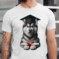 Siberian Husky Dog Graduation Cap Training School Graduate Men Women Kids Unisex Jersey T-Shirt