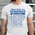 Silent Girls Are DangerousFor Quiet Introvert Girl Unisex Jersey T-Shirt Silent Girls Are DangerousFor Quiet Introvert Girl Unisex Jersey T-Shirt