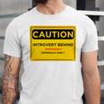 A Simple Yellow Warning Sign For Introvert Unisex Jersey T-Shirt A Simple Yellow Warning Sign For Introvert Unisex Jersey T-Shirt