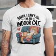 Sorry I Can’t Go I’m An Indoor Cat Couch Introvert Cat Unisex Jersey T-Shirt Sorry I Can’t Go I’m An Indoor Cat Couch Introvert Cat Unisex Jersey T-Shirt