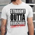 Straight Outta High School Class Of 2023 Graduation Unisex Jersey T-Shirt
