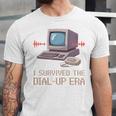 I Survived The Dial-Up Era Retro 90s Nostalgia Premium Tri-Blend Unisex Jersey T-Shirt