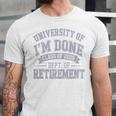 University Of Im Done Retirement Graduation 2026 Premium Tri-Blend Unisex Jersey T-Shirt