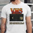 VHS Tape Nostalgia Old School Technology Humor Premium Unisex Jersey T-Shirt