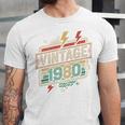 Vintage 1980 Retro Badge Decade Nostalgia Graphic Emblem Premium Tri-Blend Unisex Jersey T-Shirt