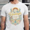 Vintage 1981 Retro Badge Nostalgia Eighties Compass Skull Unisex Jersey T-Shirt Vintage 1981 Retro Badge Nostalgia Eighties Compass Skull Unisex Jersey T-Shirt
