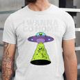I Wanna Go Home Introvert UFO UAP Flying Saucer Trippy Alien Raglan Baseball Tee Unisex Jersey T-Shirt