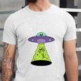 I Wanna Go Home Introvert UFO UAP Flying Saucer Trippy Alien Unisex Jersey T-Shirt