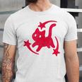 Yk2 Grunge Scary Cat With Shooting Stars 90s Nostalgia Unisex Jersey T-Shirt