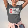 1 Social Battery Sarcastic Introverted Men Women Unisex Jersey T-Shirt
