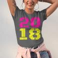 2018 Big Neon Numbers For The New Year Or Graduation Unisex Jersey T-Shirt
