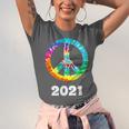 2021 Graduation Class Year Tie Dye Peace Sign Graduate Shirt Unisex Jersey T-Shirt