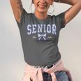 Blue Bow Coquette Floral Senior 2026 Graduation Class Unisex Jersey T-Shirt