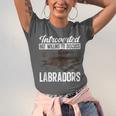 Chocolate Lab Dog Introvert Chocolate Labrador Retriever Unisex Jersey T-Shirt