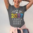 Class Of 2037 Grow With Me Checklist Graduation Unisex Jersey T-Shirt