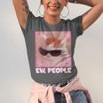 Cool Cat Meme Ew People Anti Social Introvert Cute Cat Unisex Jersey T-Shirt Cool Cat Meme Ew People Anti Social Introvert Cute Cat Unisex Jersey T-Shirt
