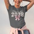 Coquette Bow Preppy Class Of 2038 Girly Girl 2038 Graduation Unisex Jersey T-Shirt