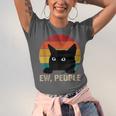Ew People Introvert Cat Lover Cat Lady Vintage Unisex Jersey T-Shirt