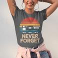 Floppy VHS Cassette Never Forget Retro 80s 90s Nostalgia Unisex Jersey T-Shirt
