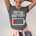 Introvert Low Social Battery Level Anti Social People Unisex Jersey T-Shirt