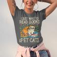 I Just Want To Read Books And Pet Cats Introvert Unisex Jersey T-Shirt