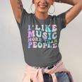 I Like Music More Than People Introvert Musician Retro Unisex Jersey T-Shirt