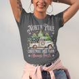 North Pole Tree Farm Merry Christmas Holiday Scene Nostalgia Unisex Jersey T-Shirt