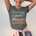 Painting Now Minimal Socializing Introvert Vintage Unisex Jersey T-Shirt