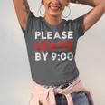 Please Leave By 9 Introvert Party Anti-Social Birthday Unisex Jersey T-Shirt