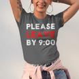 Please Leave By 9 Introvert Party Anti-Social Birthday Unisex Jersey T-Shirt Please Leave By 9 Introvert Party Anti-Social Birthday Unisex Jersey T-Shirt