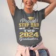 Proud Step Dad Of Two 2024 Graduate Class 2024 Graduation Unisex Jersey T-Shirt