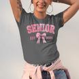 Senior 2026 Coquette Pink Bow Class Of 2026 Graduation Girls Unisex Jersey T-Shirt