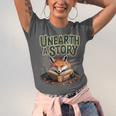 Unearth A Story Fox Reads a Book Unisex Jersey T-Shirt