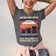 Unique Art For Introverted Cat Fans -Adults Cat Humorous Introvert Small Unisex Jersey T-Shirt